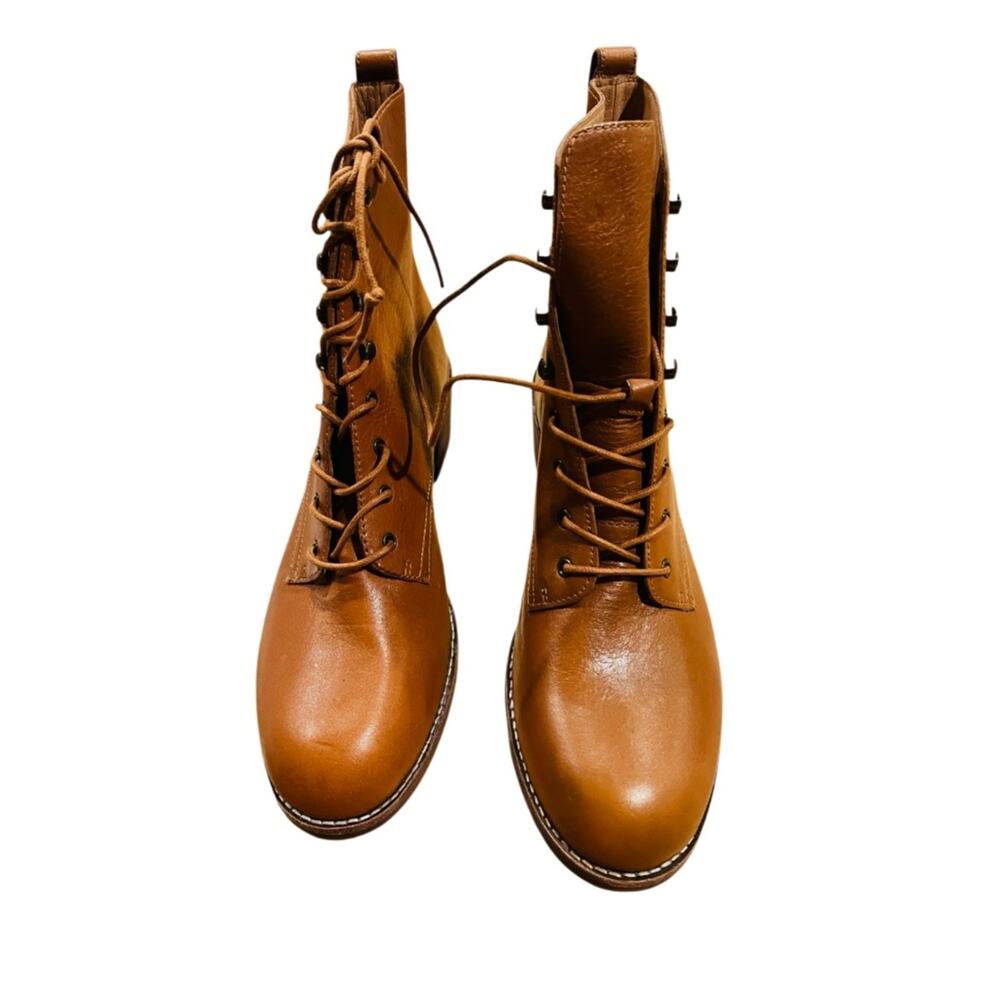 Madewell The Patti Lace-Up Boot English Saddle Size 11 NWOB - Picture 3 of 12